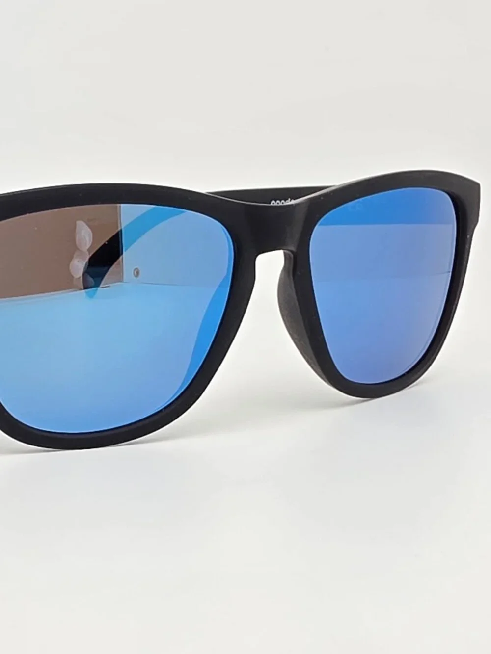 Goodr Mick and Keith’s Midnight Ramble Black Polarized Blue Mirror Sunglasses